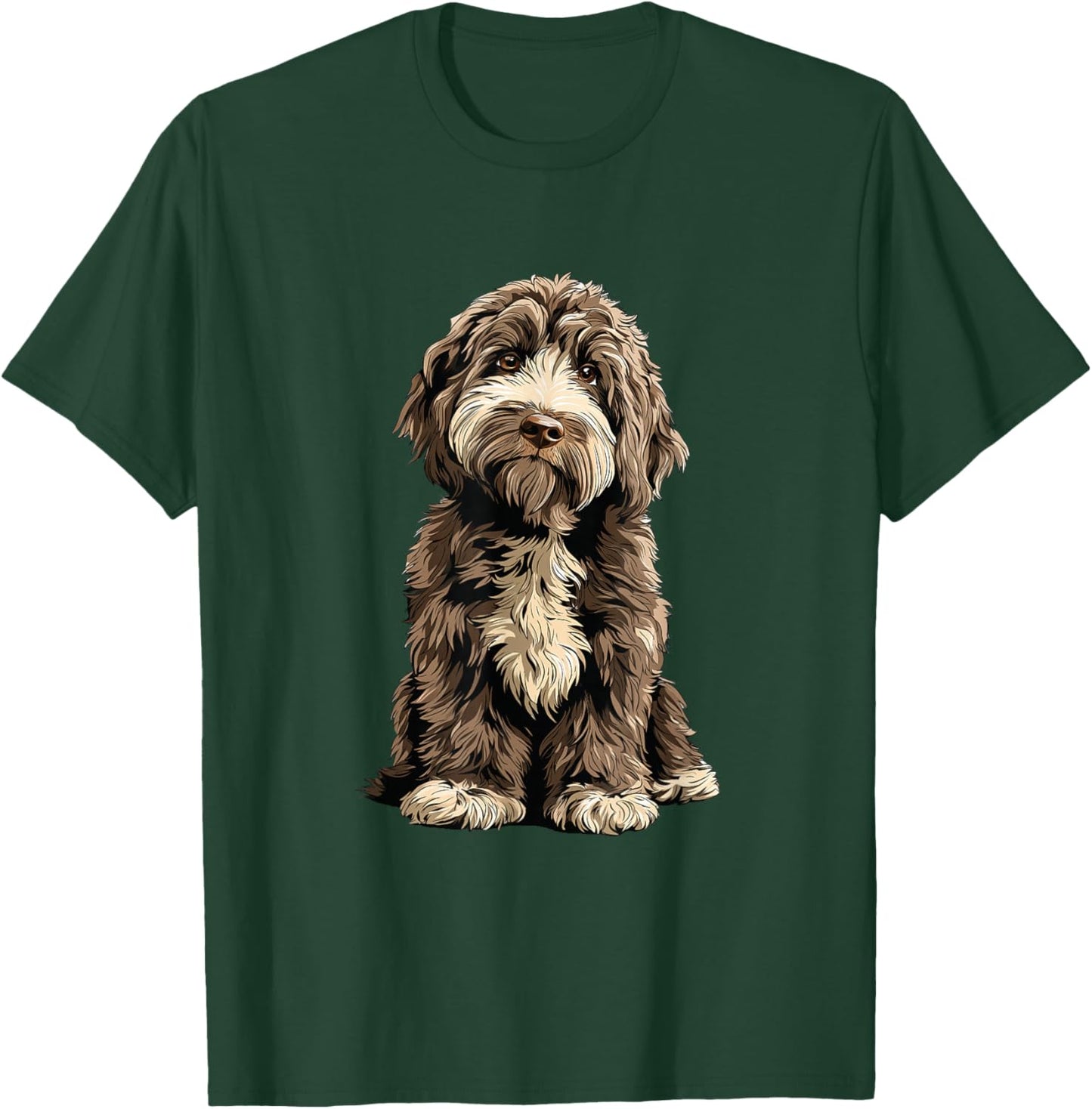 Chocolate Merle Cockapoo Dog Illustration T-Shirt - T-Shirt | Forest