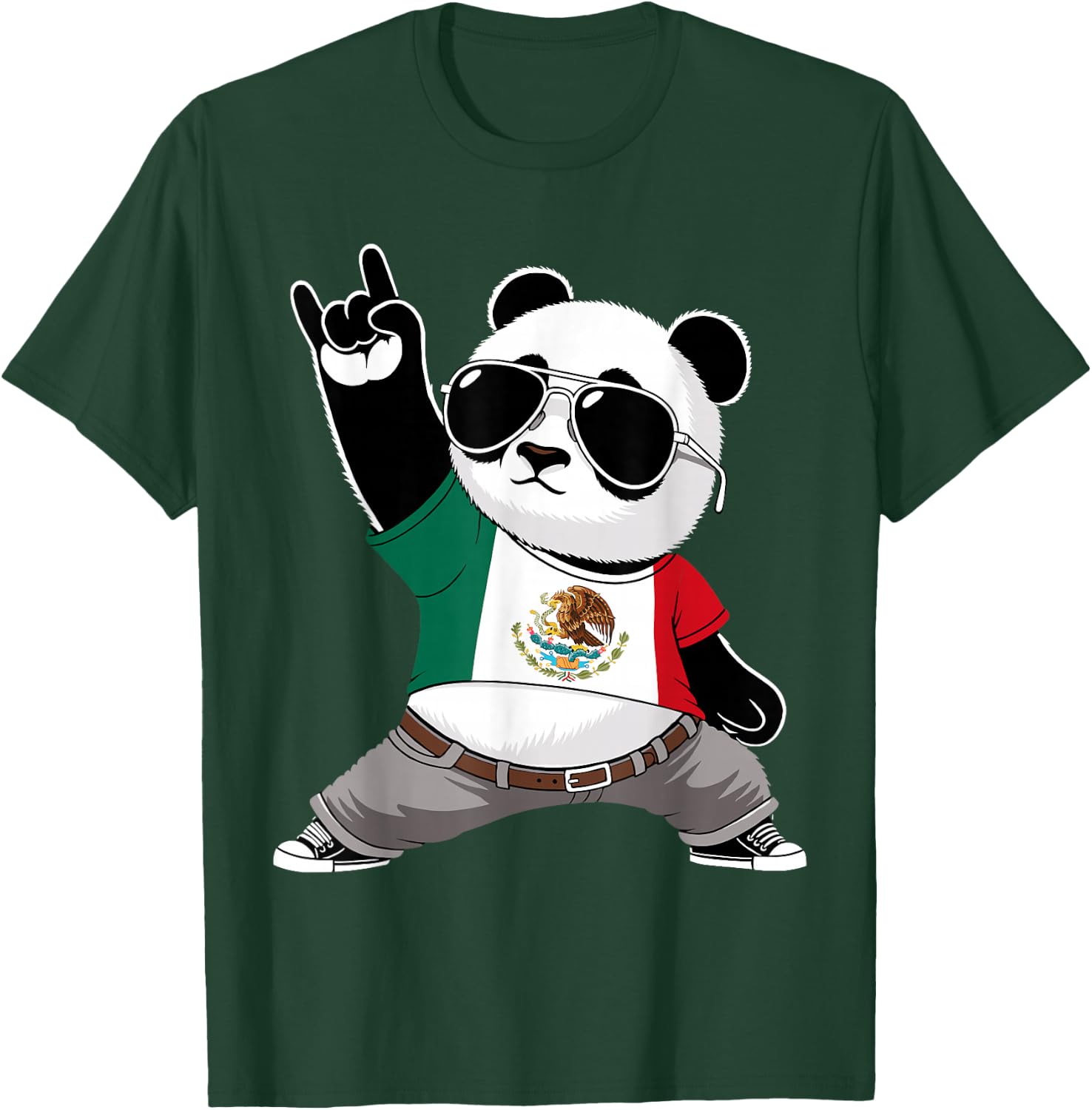 Mexican Flag Men Women Kids Mexico T-Shirt - T-Shirt | Forest