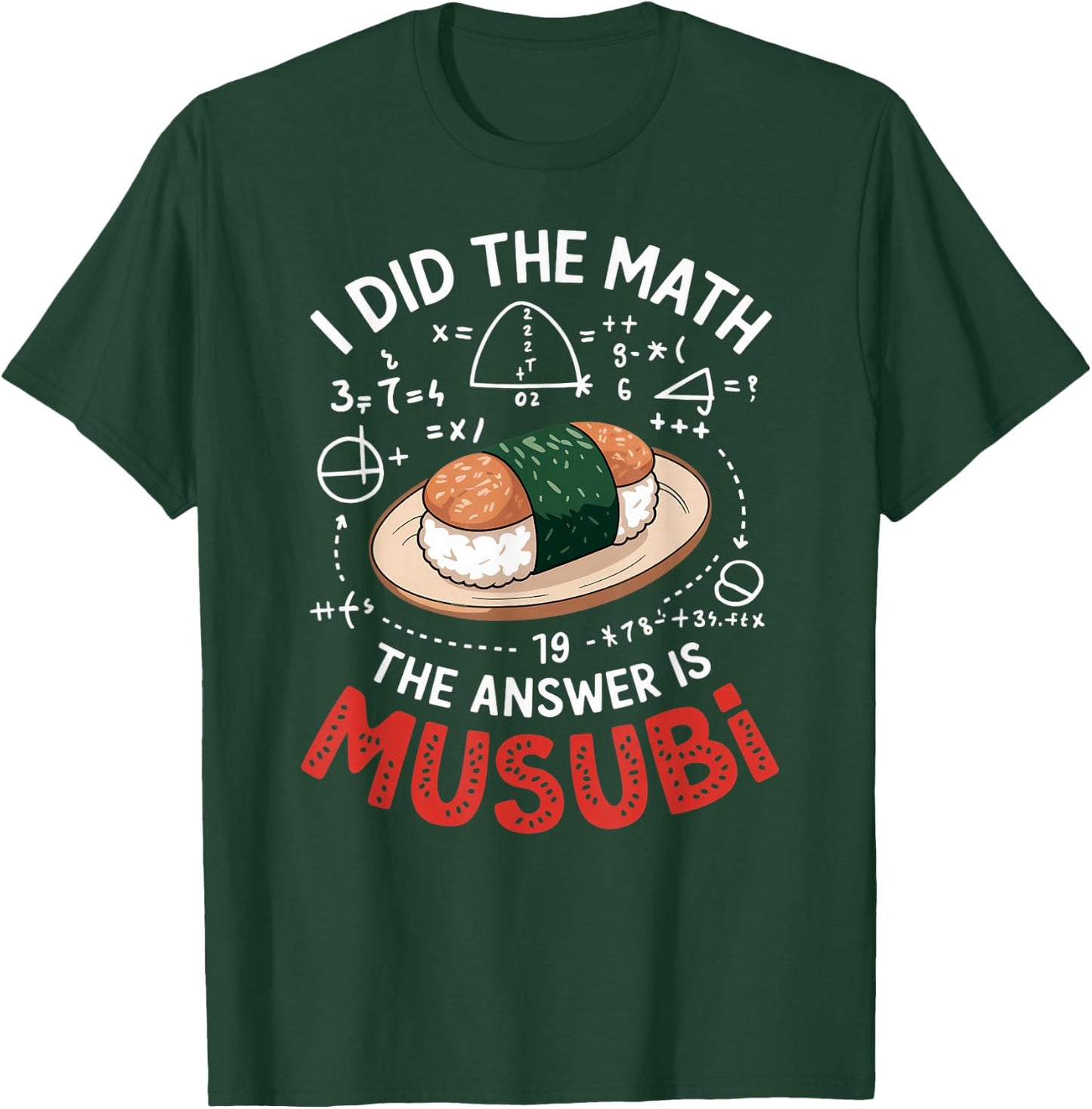 Food Lovers I Did The Math Answer Is Musubi T-Shirt - T-Shirt | Forest