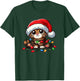 Brown Tabby Cat Christmas Lights Pet Funny Xmas T-Shirt - T-Shirt | Forest