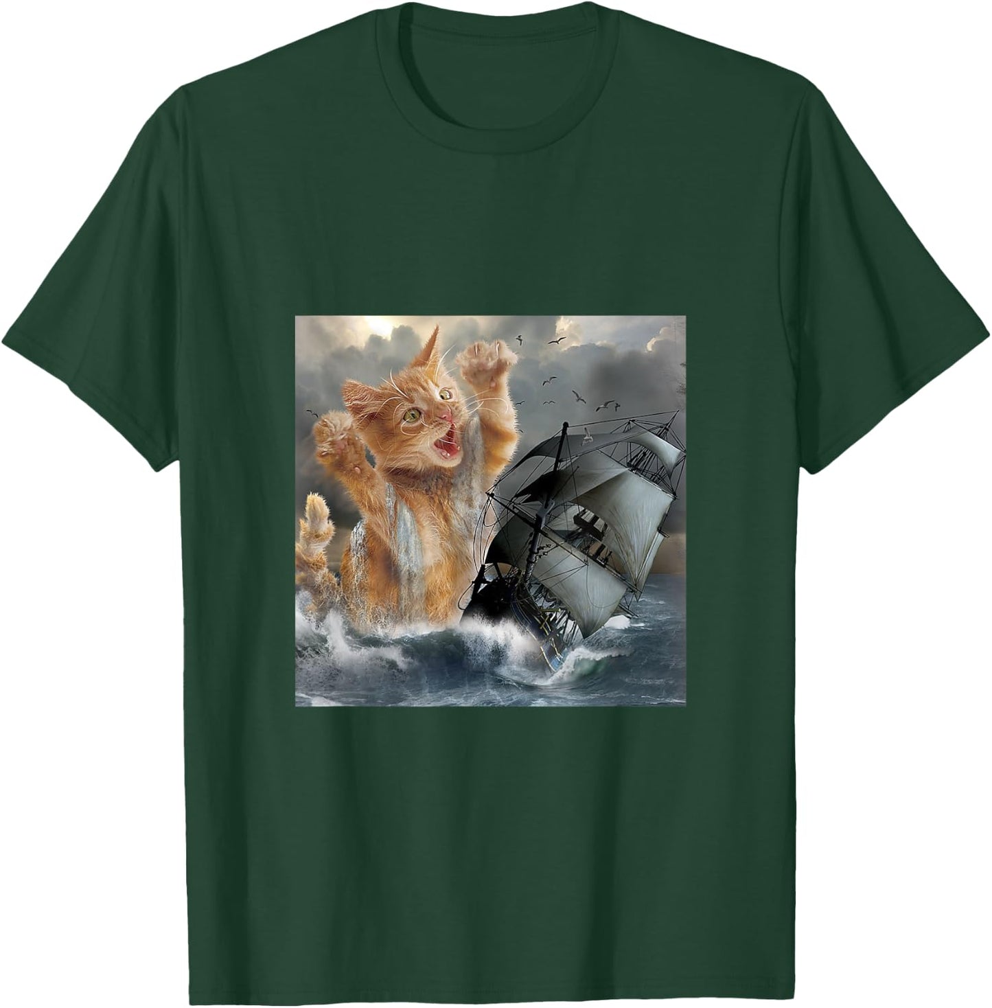 Cat Kitten Kraken Release The Kraken Krakitten Men Women Kids T-Shirt - T-Shirt | Forest