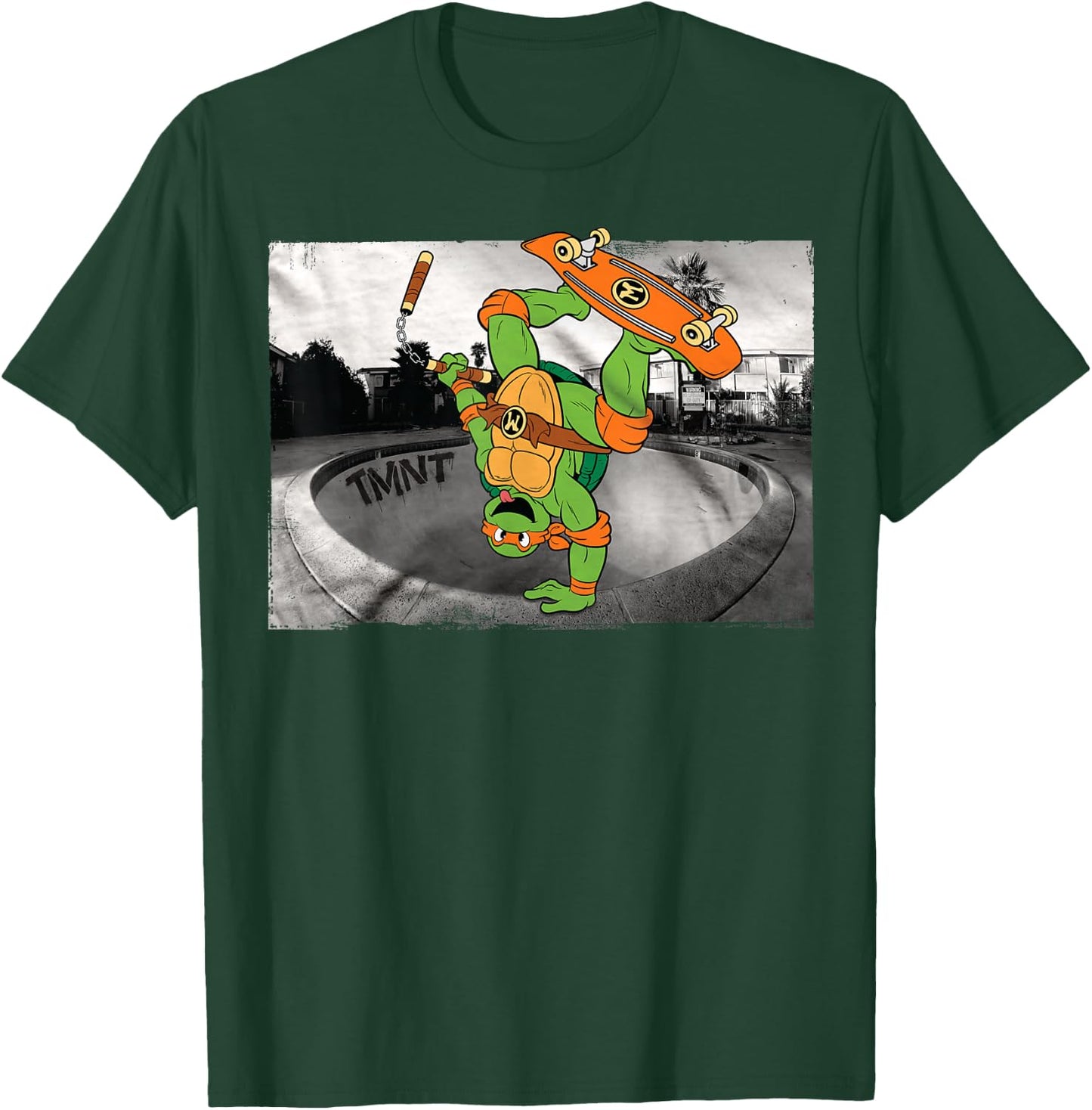 Teenage Mutant Ninja Turtles Michelangelo Skating T-Shirt - T-Shirt | Forest