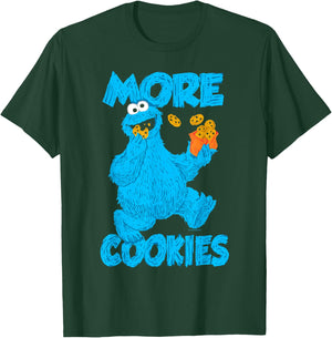 Sesame Street Cookie Monster More Cookies T-Shirt - T-Shirt | Forest