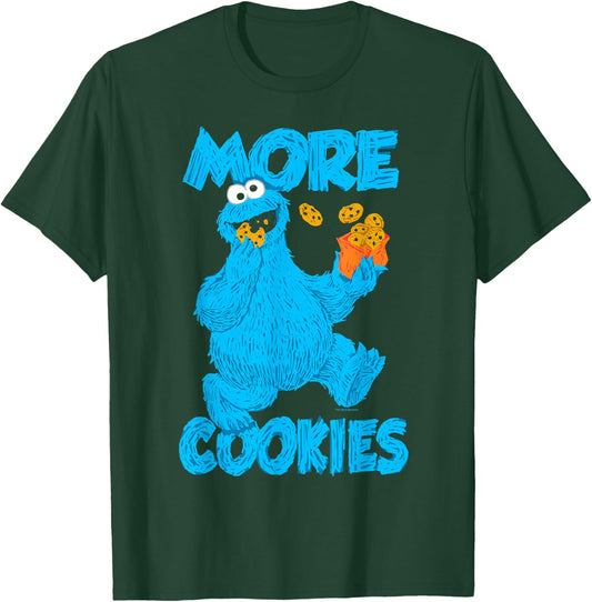 Sesame Street Cookie Monster More Cookies T-Shirt - T-Shirt | Forest