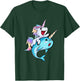 Unicorn Riding A Narwhal T-Shirt - T-Shirt | Forest