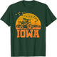 Iowa - Vintage Retro Tractor Farmer Shirt Gift T-Shirt - T-Shirt | Forest