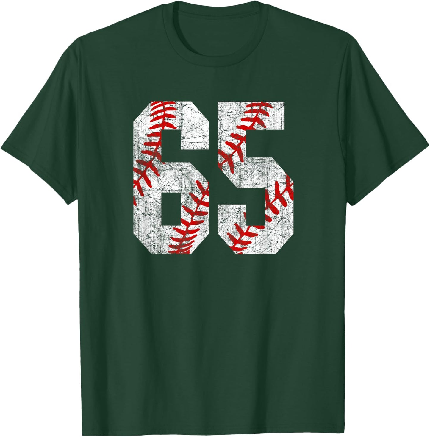 Baseball Mom #65 Jersey Baseball Player Number 65 Gift T-Shirt - T-Shirt | Forest