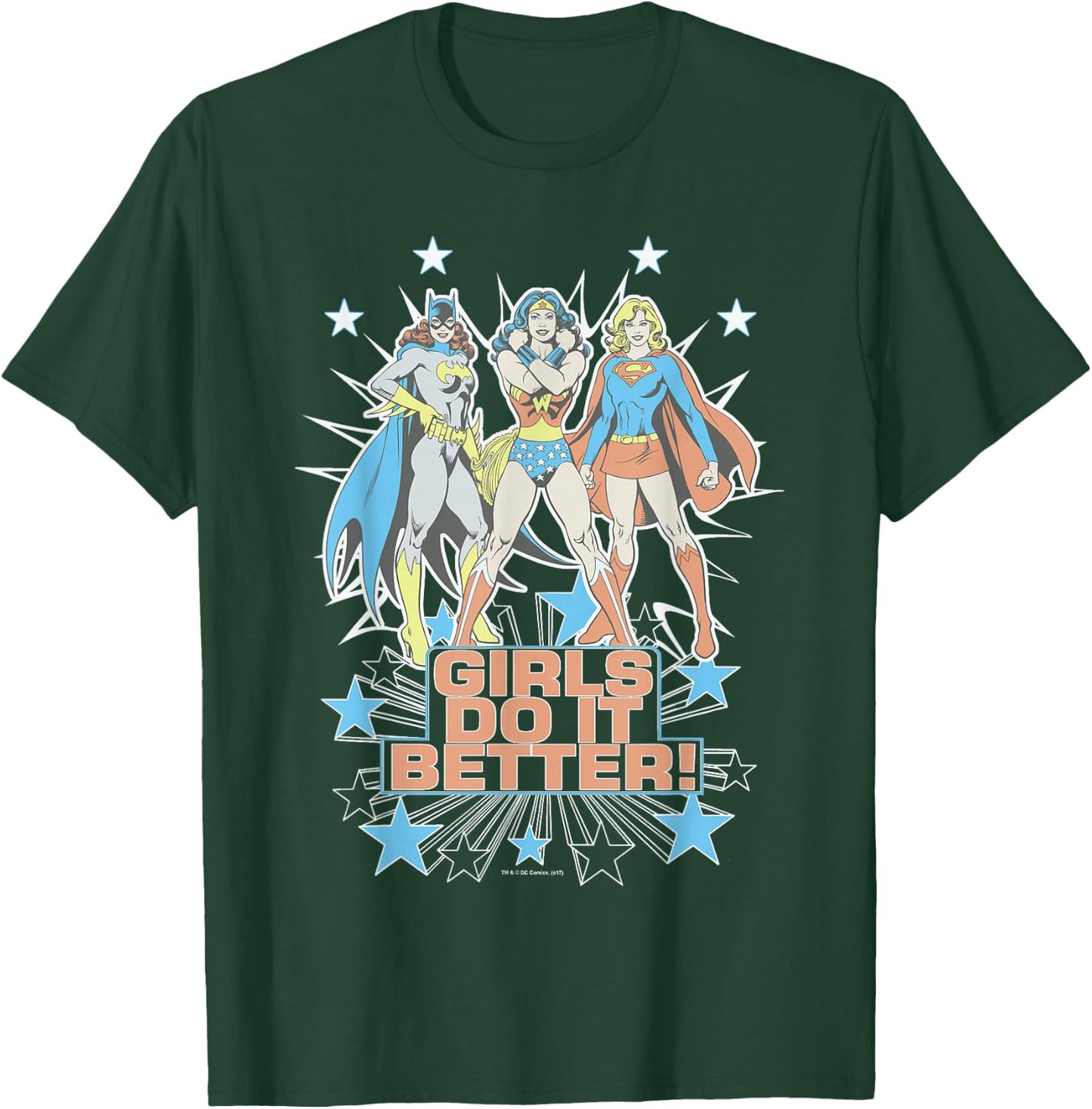 Wonder Woman Supergirl Batgirl Girls Do It Better Small T-Shirt - T-Shirt | Forest