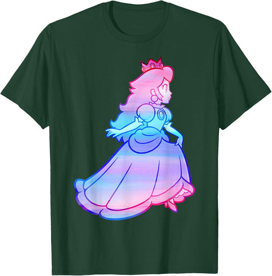 Nintendo Super Mario Peach Gradient Run Graphic T-Shirt - T-Shirt | Forest