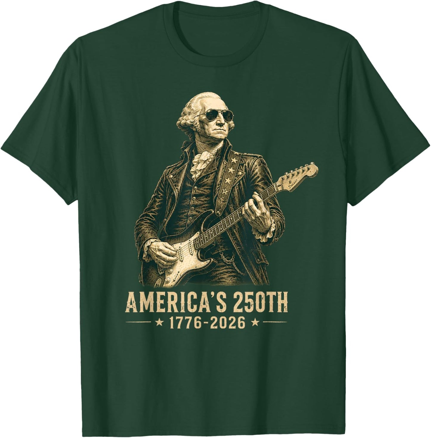 George Washington 250 Anniversary USA 250th Anniversary T-Shirt - T-Shirt | Forest