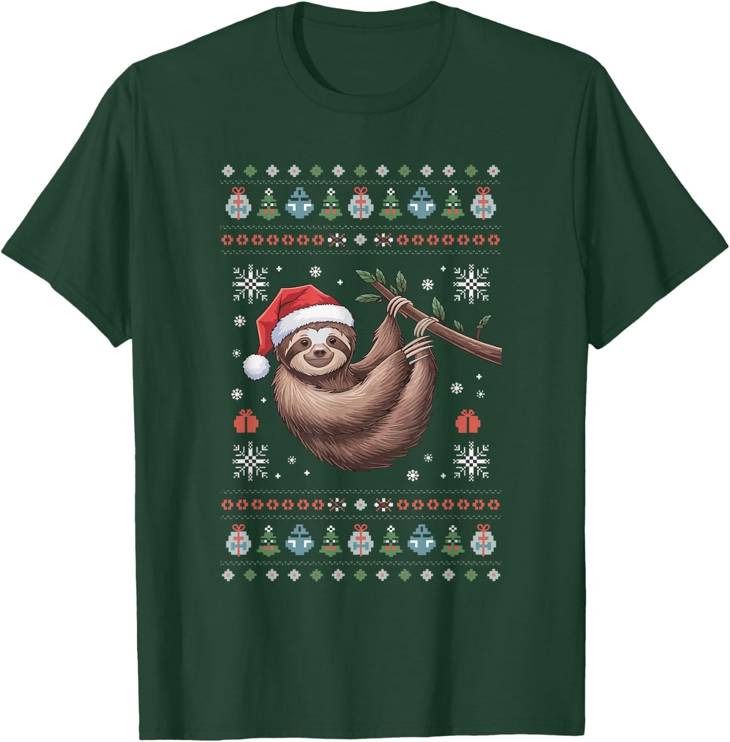 Sloth Ugly Christmas T-Shirt - T-Shirt | Forest