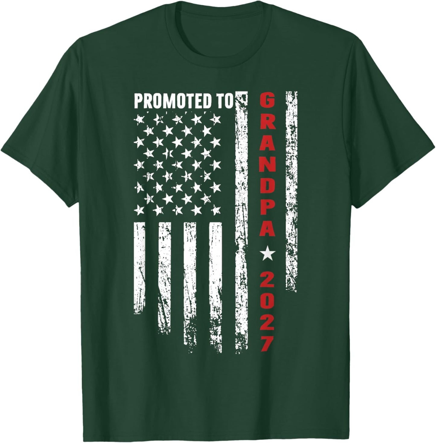 Promoted to Grandpa 2027 Funny Shirt for new Grandpa T-Shirt - T-Shirt | Forest