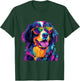 Bernese Mountain Dog Sunglasses Pop Art Funny Mountain Dog Men Women Girls Kids T-Shirt - T-Shirt | Forest