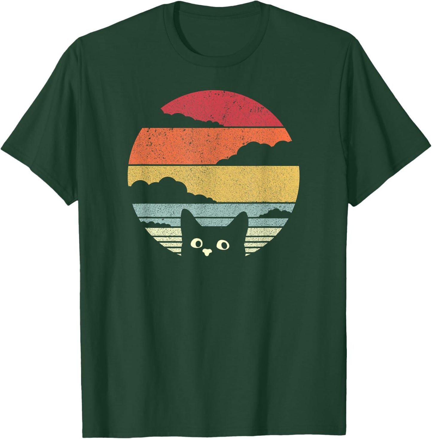 Cat Shirt. Retro Style T-Shirt - T-Shirt | Forest