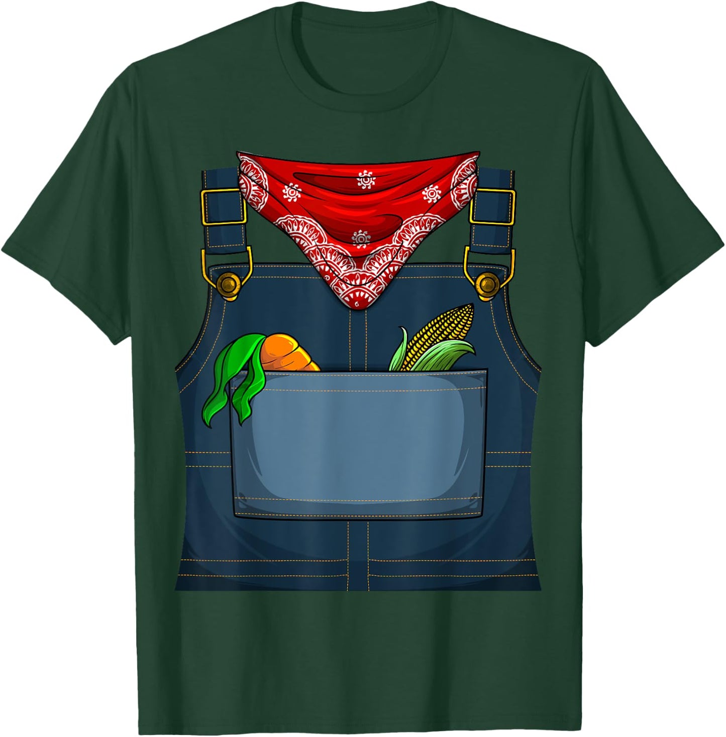 Cute Farmer Costume Halloween | Funny Simple Farming Gift T-Shirt - T-Shirt | Forest