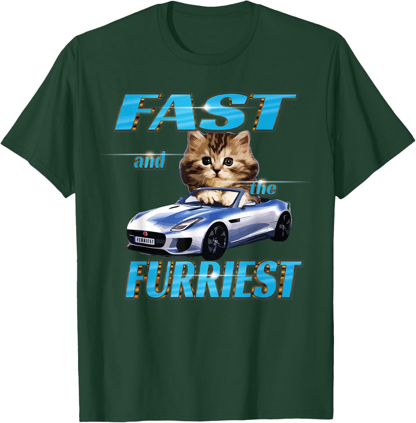 Fast and the Furriest Cats in cars T-Shirt - T-Shirt | Forest