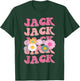 Girl Retro Jack First Name Personalized Groovy 80's T-Shirt - T-Shirt | Forest