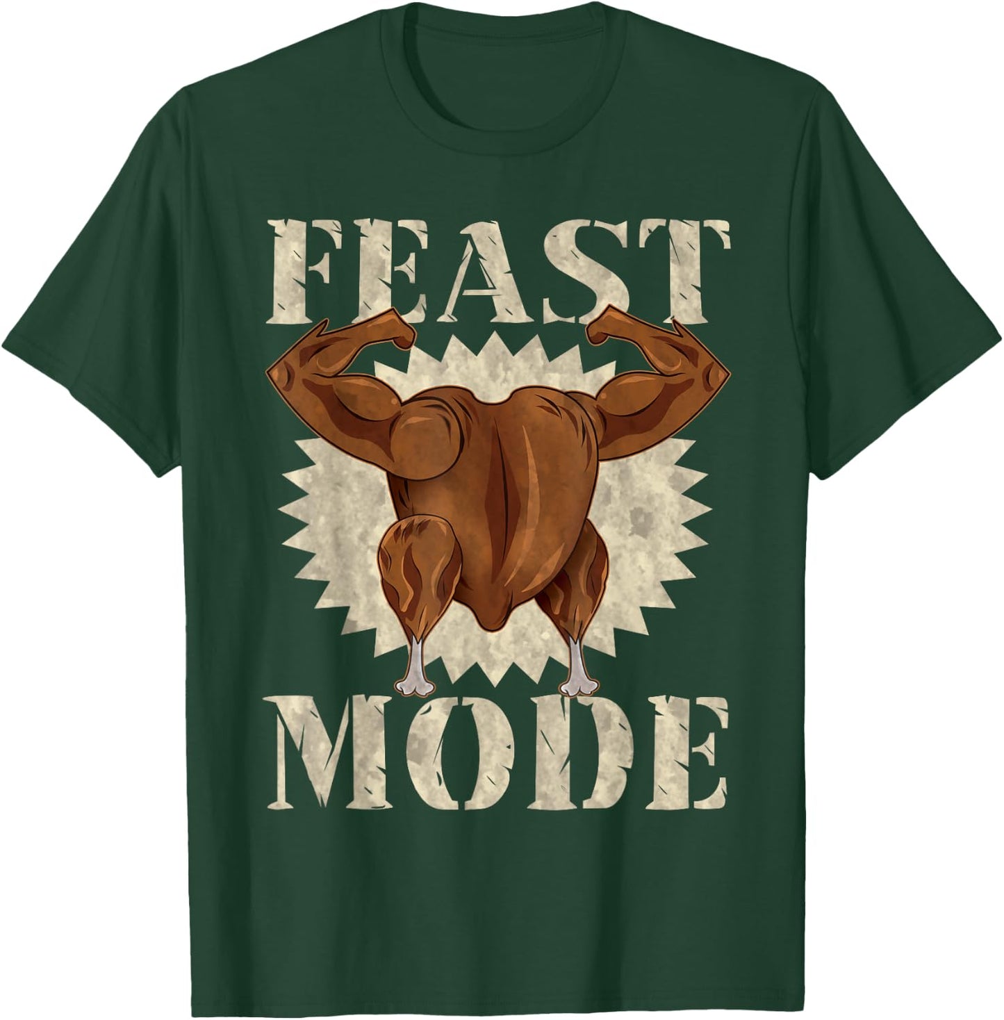 Family Dinner Designs By MCG.Co Thanksgiving Humor Gym Weight Lifting Black Adults Classic Fit Modern Casual Thanksgiving Christmas Letter Print T-Shirt - T-Shirt | Forest