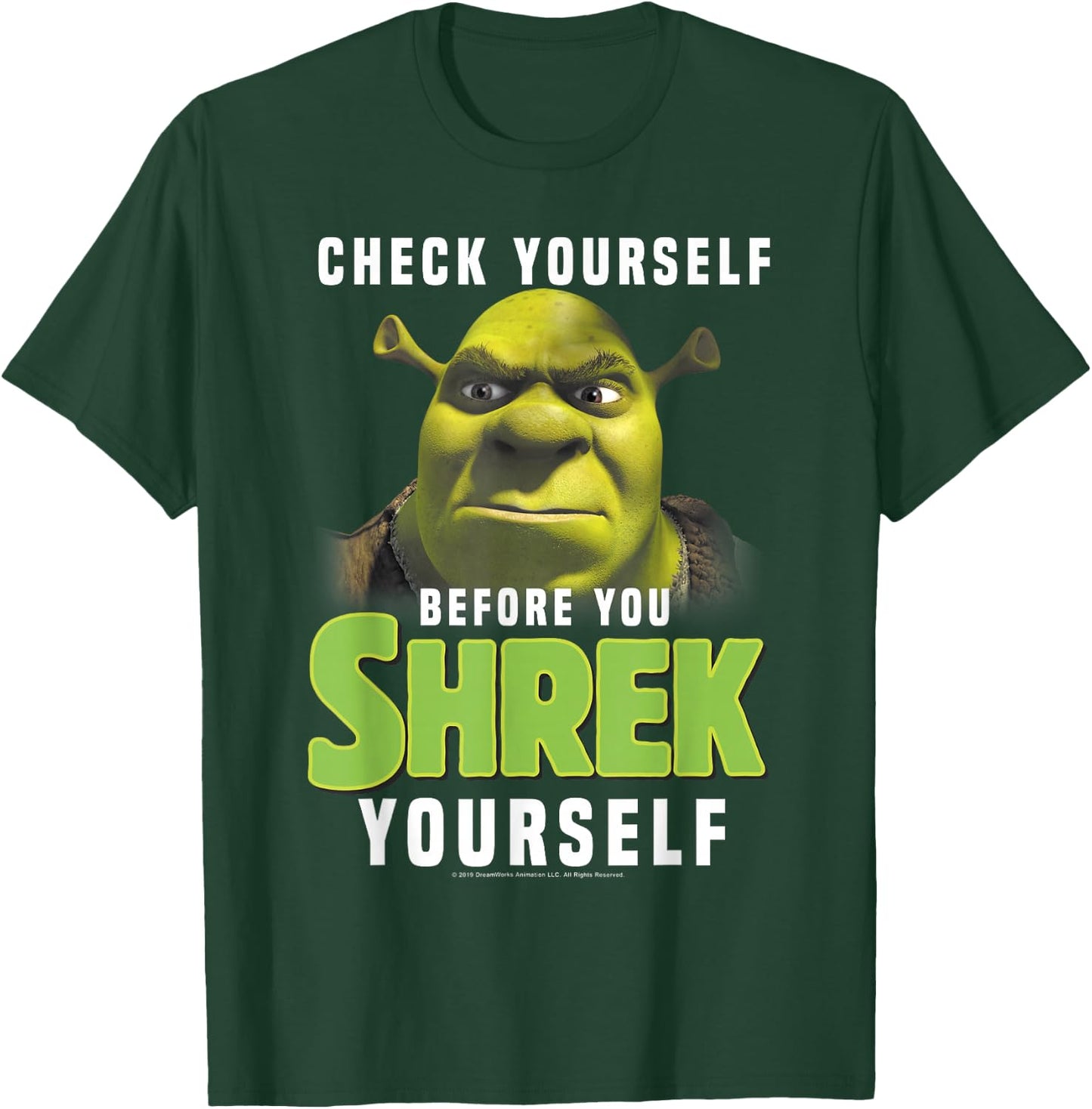 Shrek Check Yourself Before You Shrek Yourself T-Shirt - T-Shirt | Forest