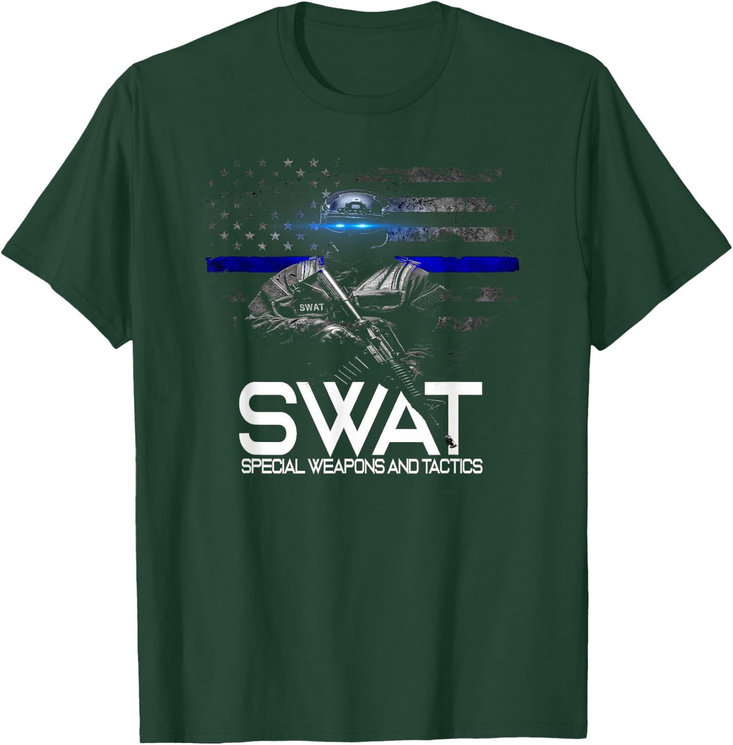 SWAT Special Weapons and Tactics Team Shirt, Police Officer T-Shirt - T-Shirt | Forest