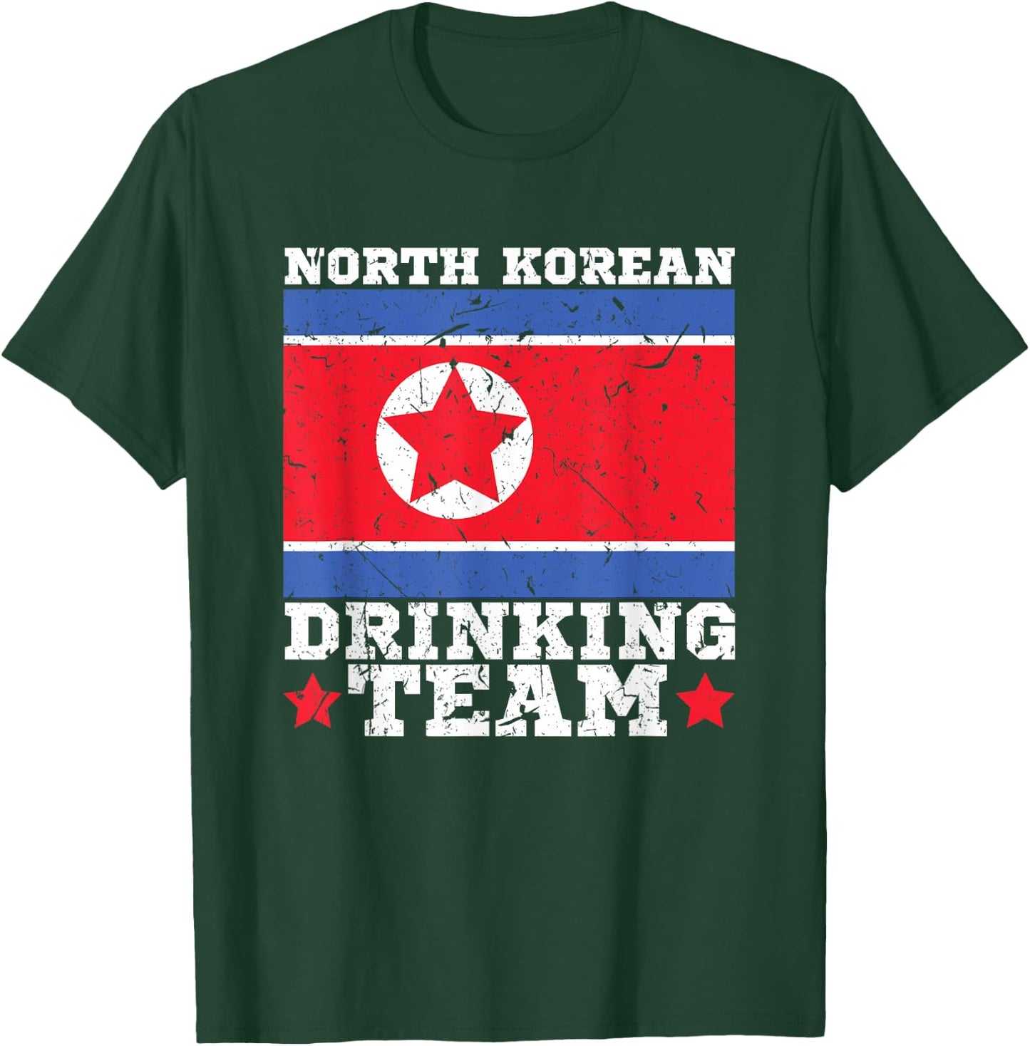 North Korean Drinking Team Funny North Korea Flag Beer T-Shirt - T-Shirt | Forest