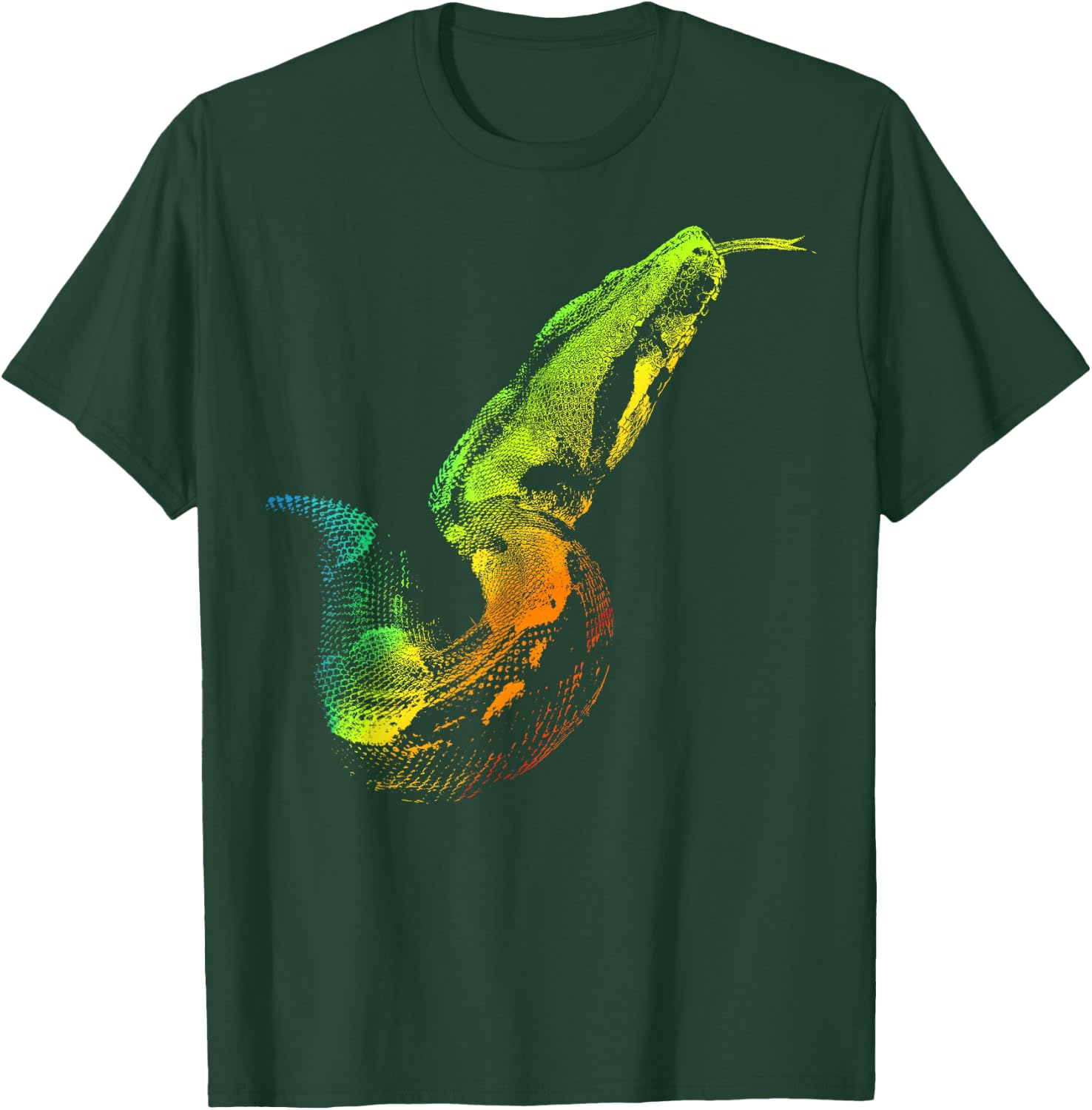BOA CONSTRICTOR Colorful Rainbow Retro T-Shirt - T-Shirt | Forest
