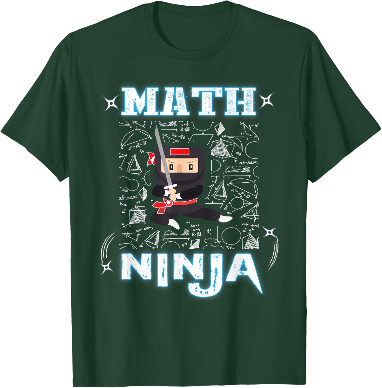 Real Math Ninja - Cool Maths Shirts for Kids Warrior T-Shirt - T-Shirt | Forest