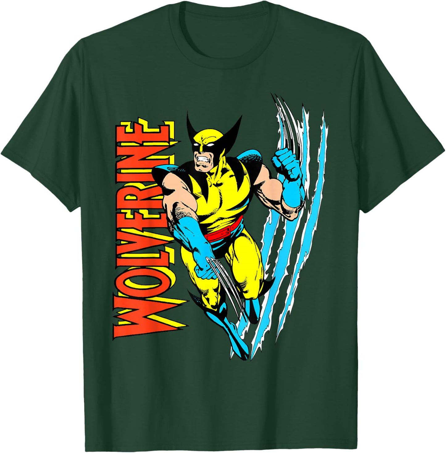 Marvel X-Men Wolverine Vintage Claw Slice Graphic T-Shirt - T-Shirt | Forest
