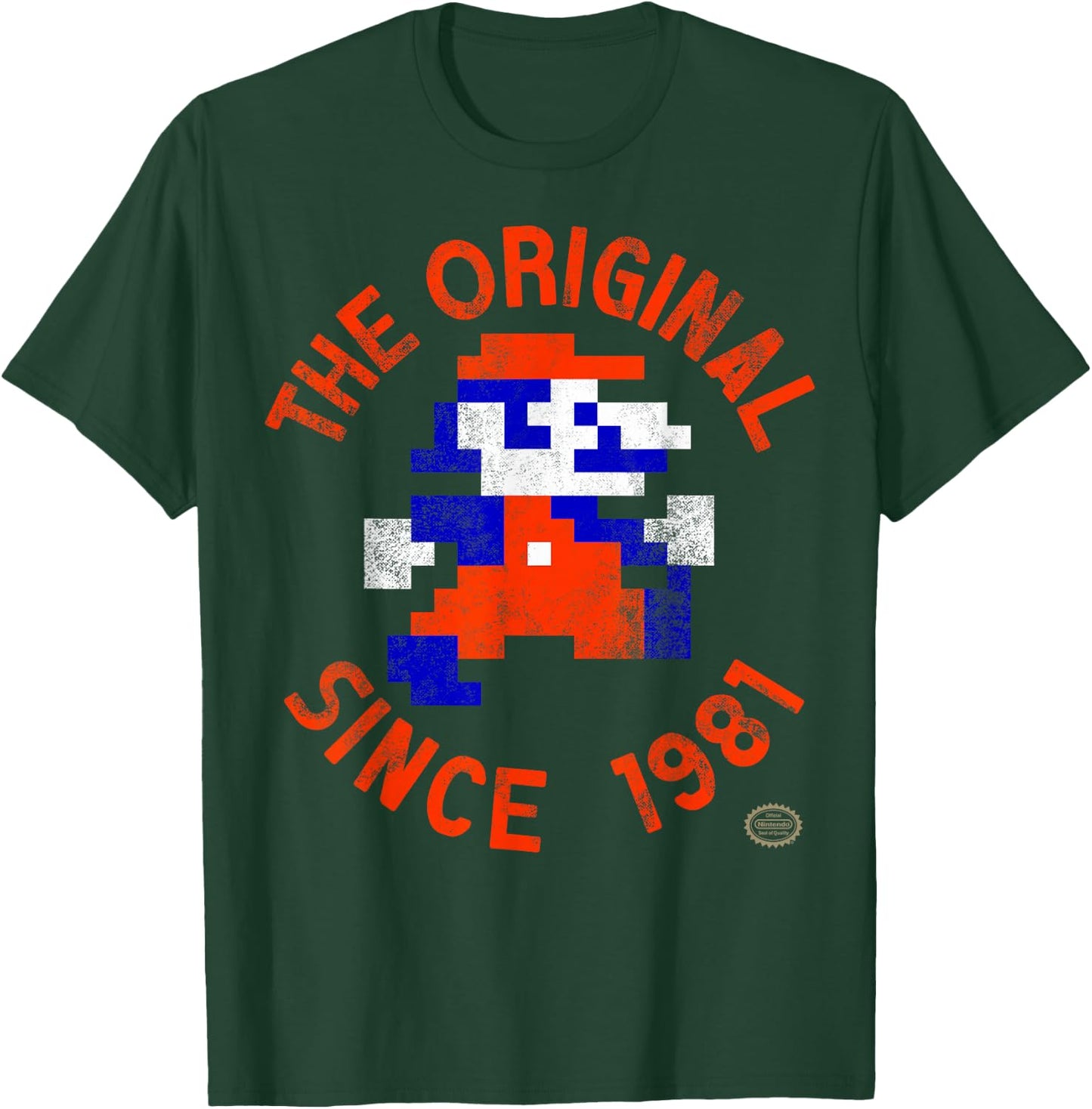 Nintendo Super Mario 8-Bit Original Since 81 Graphic T-Shirt - T-Shirt | Forest