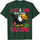 Toucan Just a Girl Who Loves Toucans Bird T-Shirt - T-Shirt | Forest