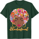 Blacknificient Floral Afro Hair African American Gift Women T-Shirt - T-Shirt | Forest