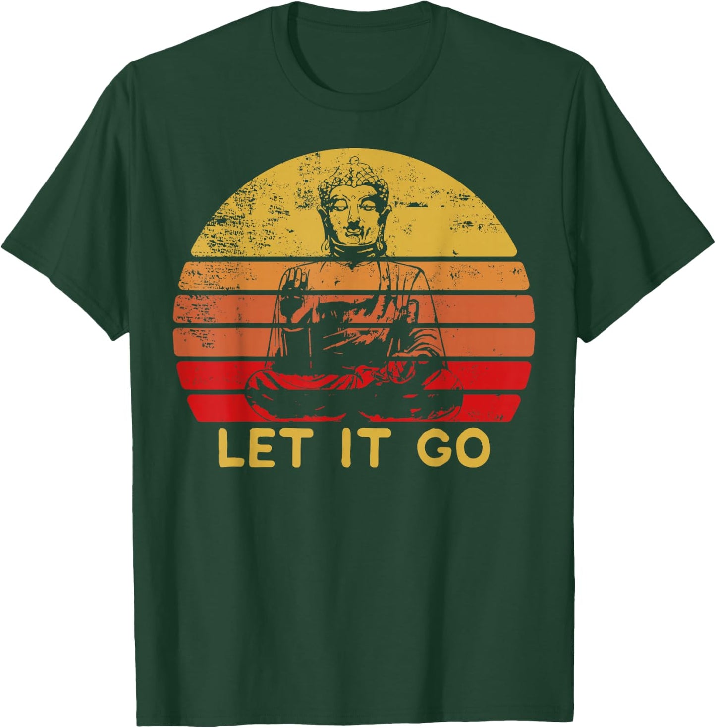 Let It Go Meditation Lover Buddha Fan Zen Gift T-Shirt - T-Shirt | Forest