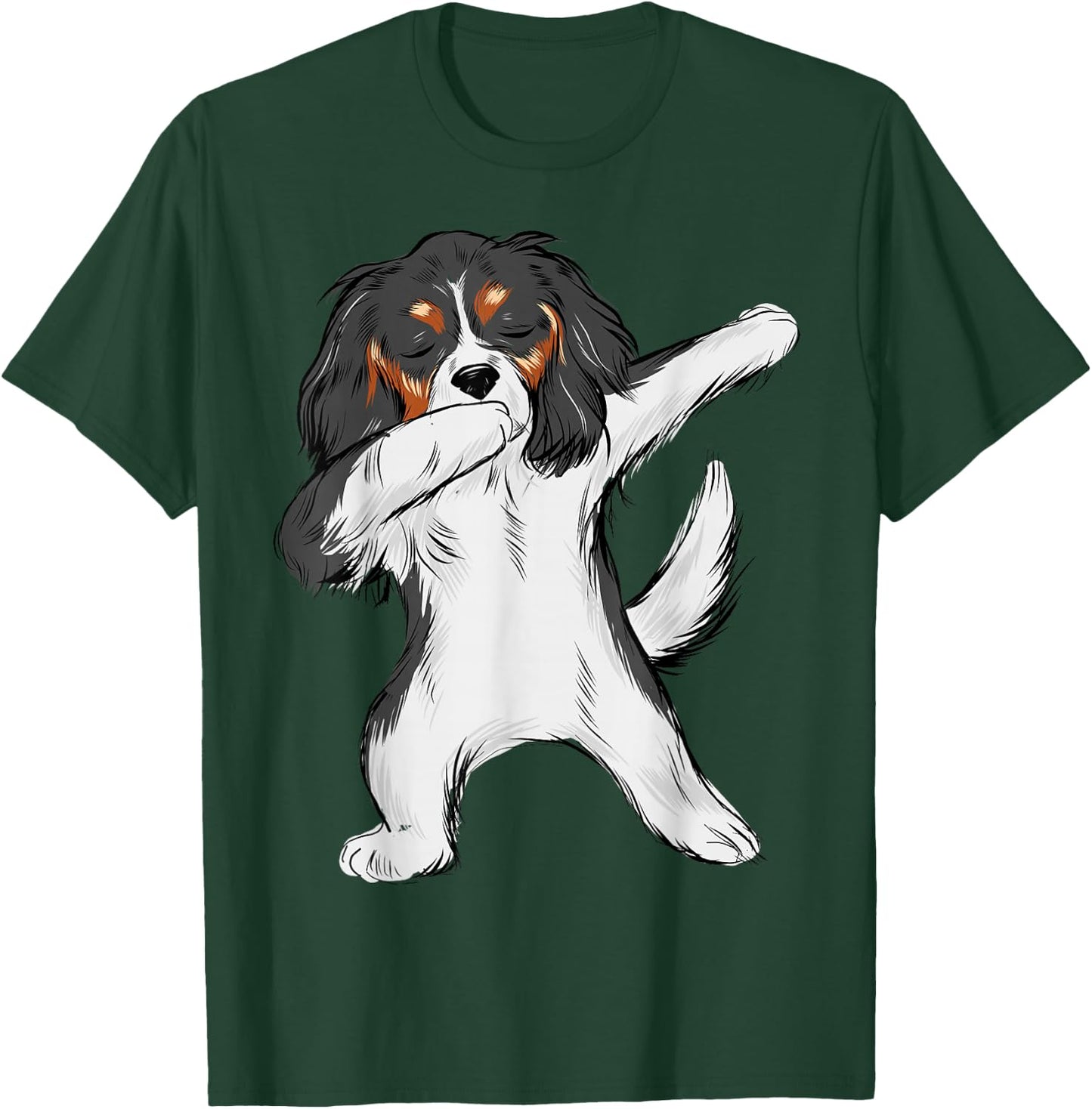 Dabbing Cavalier King Charles Spaniel Boys T-Shirt - T-Shirt | Forest