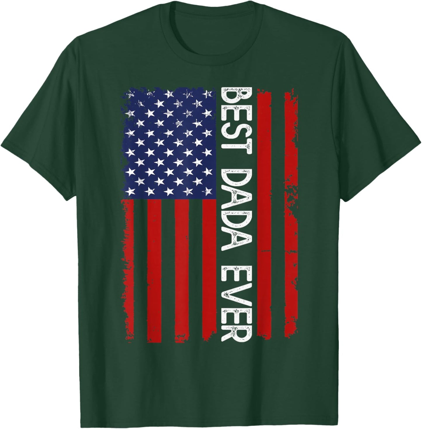 Best DADA Ever Vintage American Flag Fathers Day T-Shirt - T-Shirt | Forest