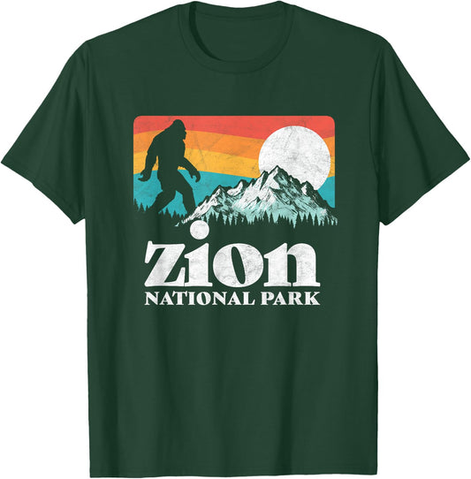 Zion National Park Utah Bigfoot Mountains T-Shirt - T-Shirt | Forest