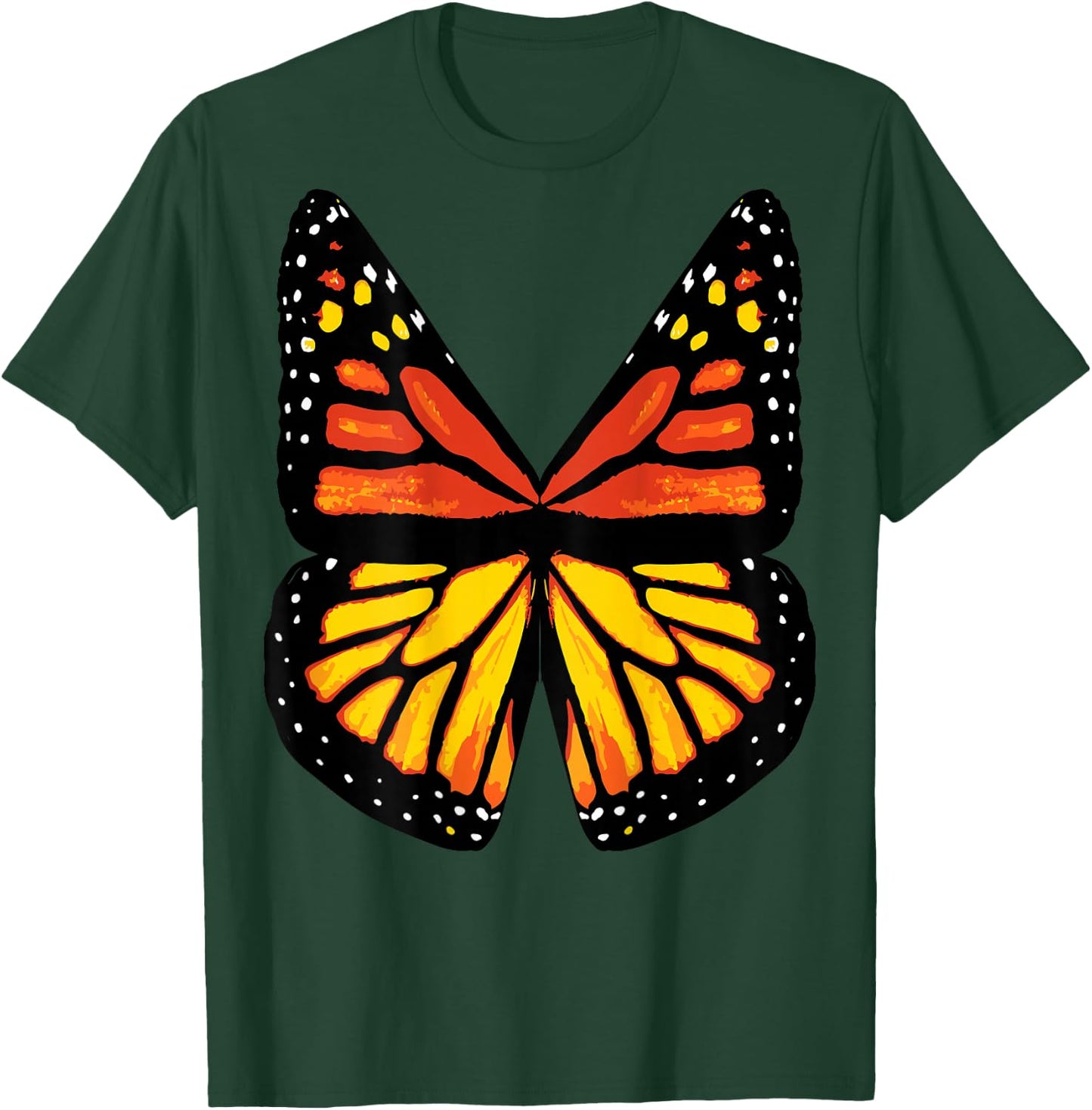 (Back Print) Monarch Butterfly Wings Shirt Women's Costume T-Shirt - T-Shirt | Forest