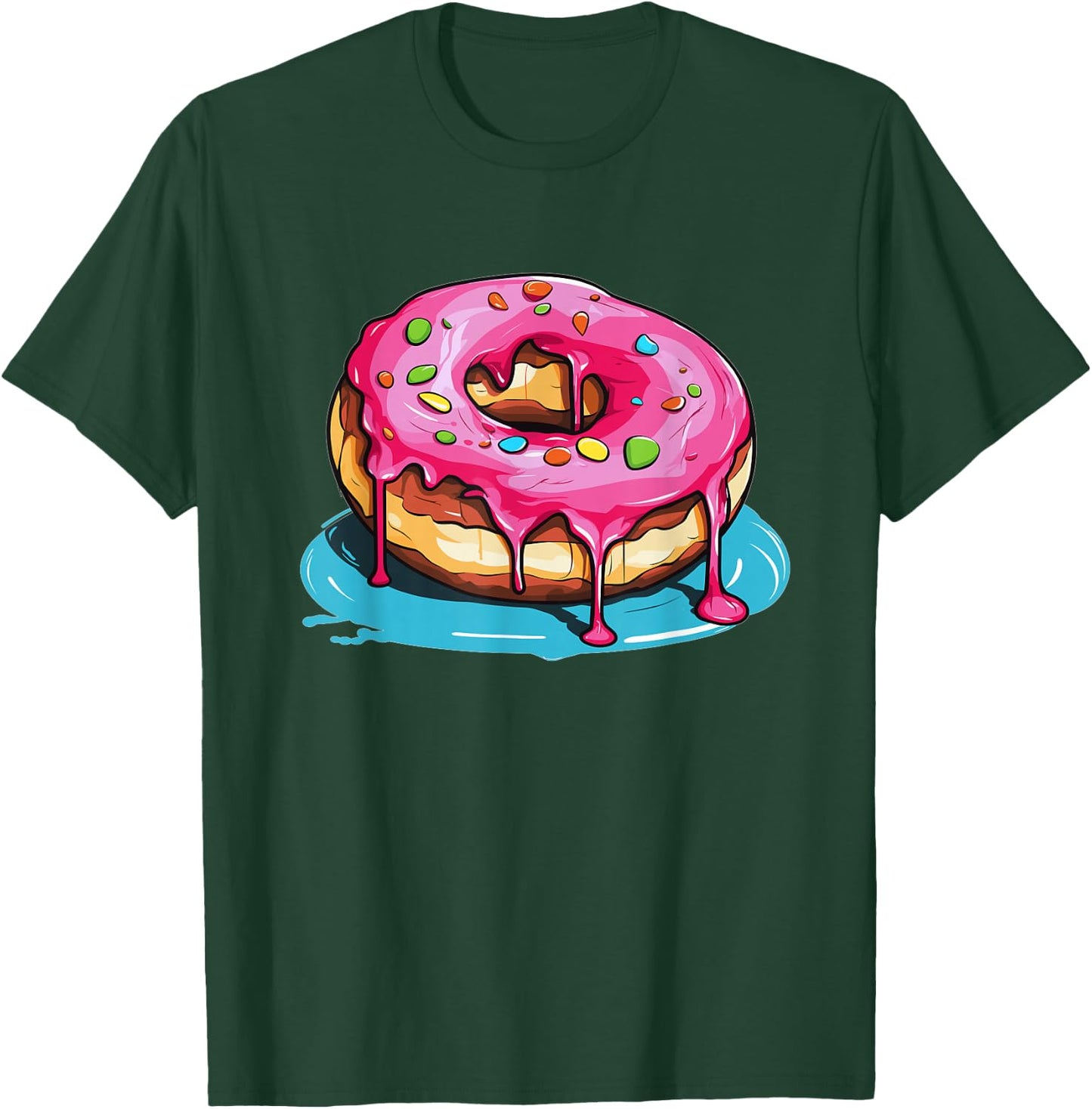 Colorful Sprinkles Dripping Donut T-Shirt - T-Shirt | Forest
