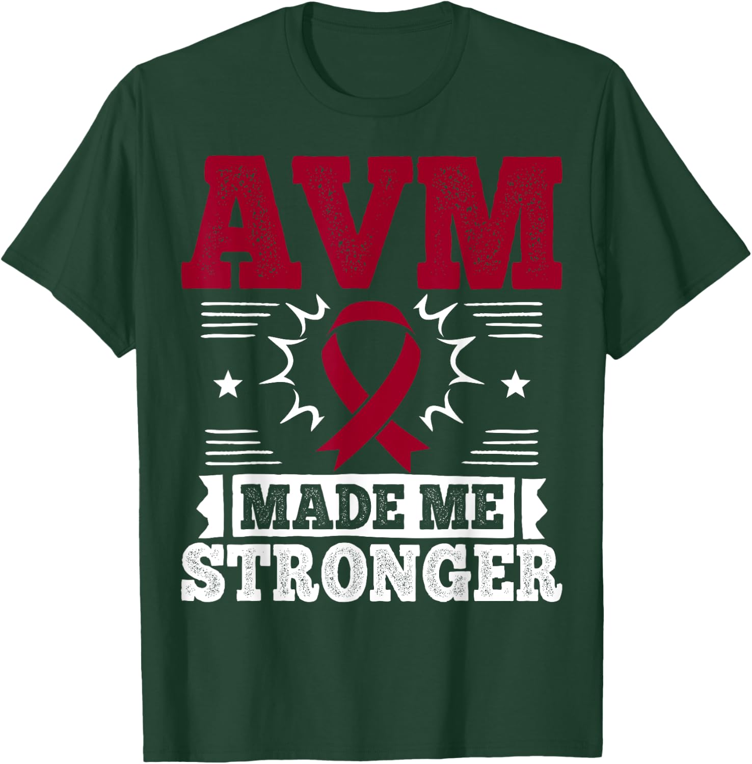 Arteriovenous Malformation Burgundy Ribbon T-Shirt - T-Shirt | Forest