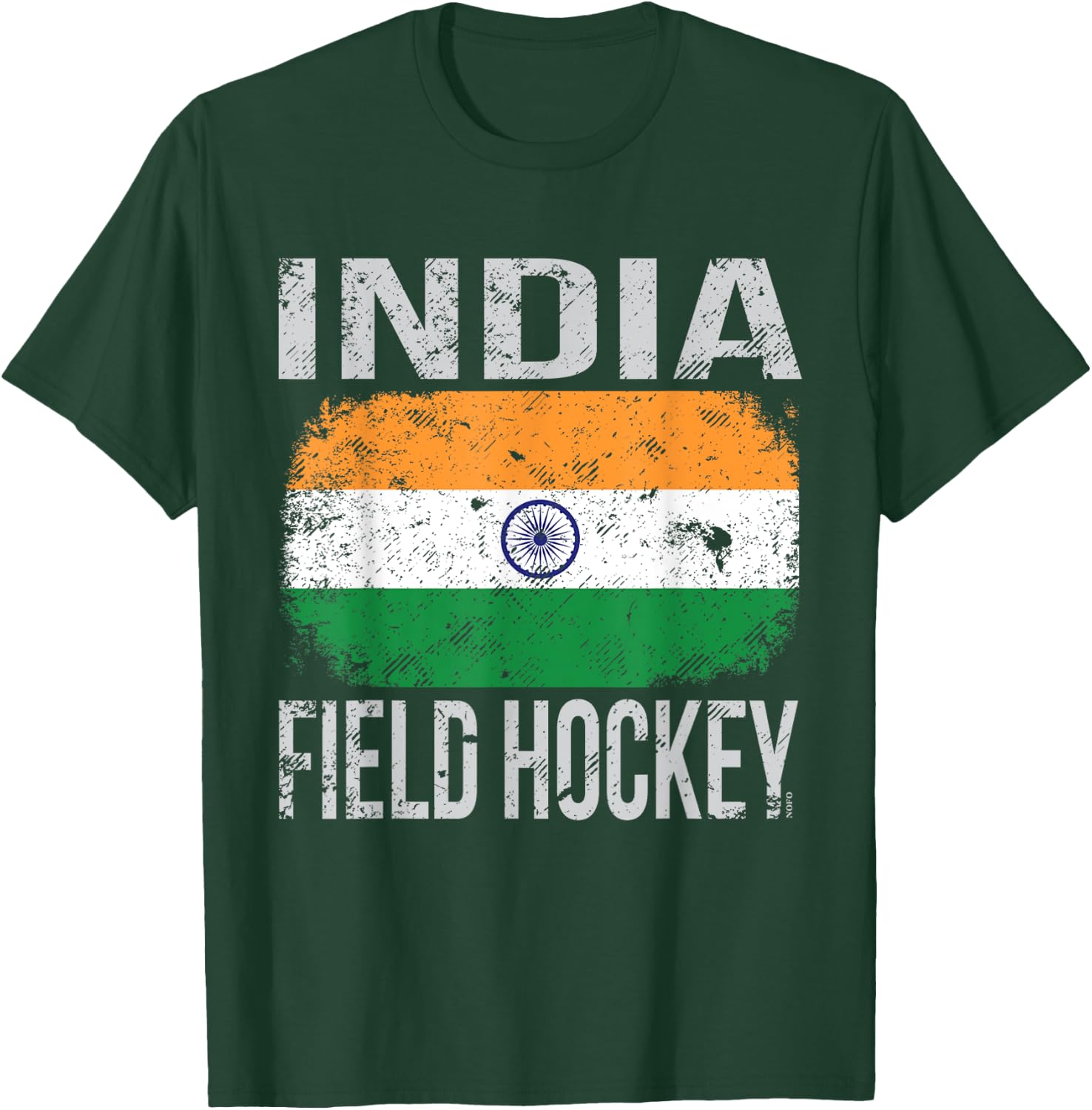 India Field Hockey, Indian Flag T-Shirt - T-Shirt | Forest