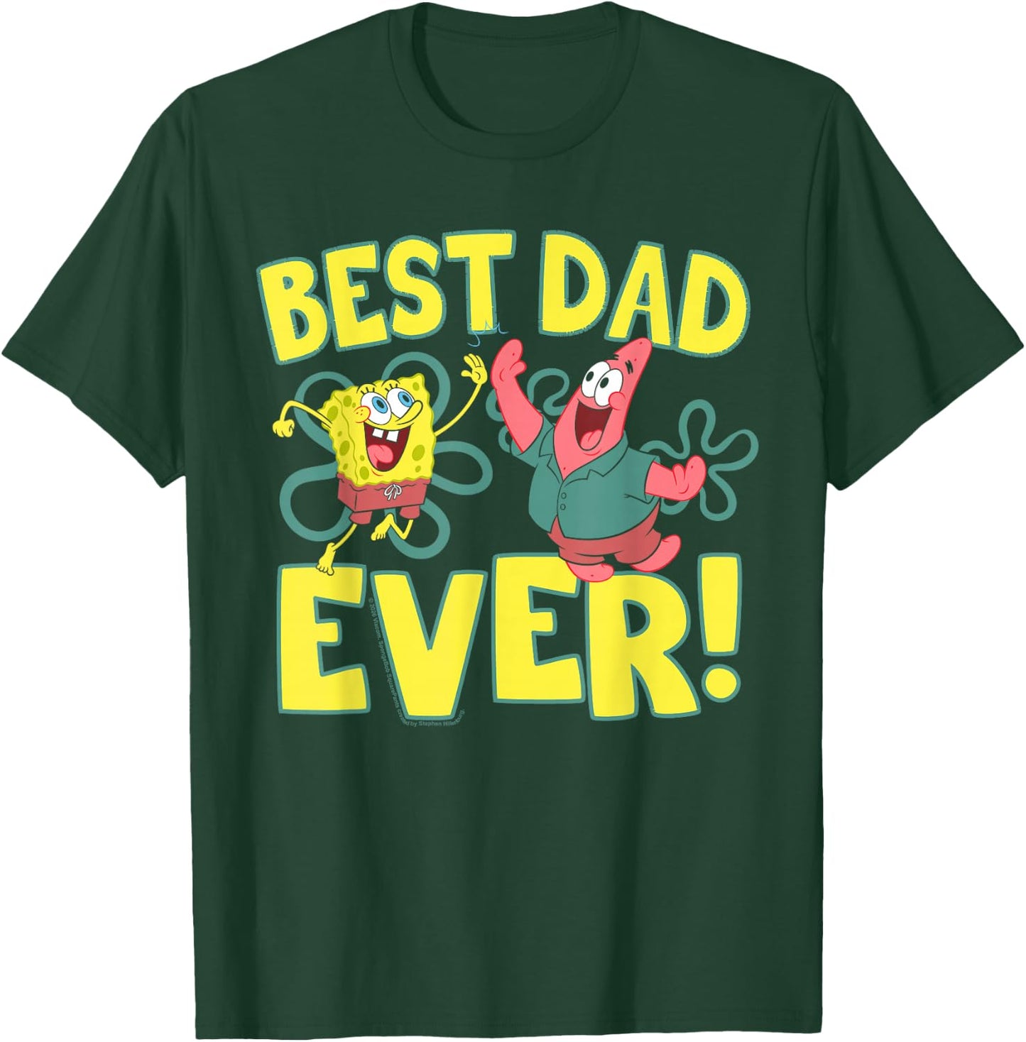 Spongebob Squarepants Father's Day Best Dad Ever T-Shirt - T-Shirt | Forest