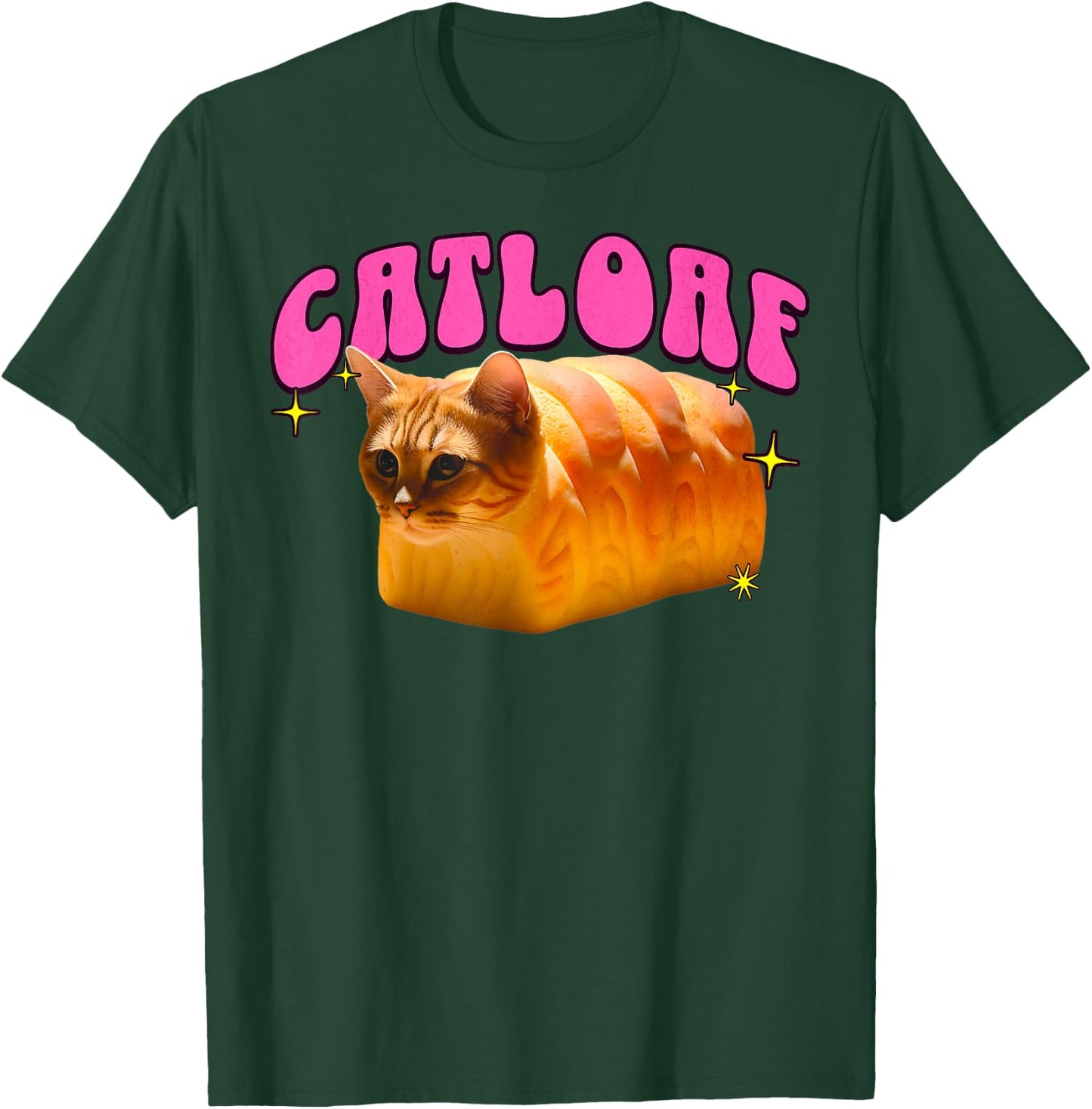 Funny Catloaf Meme For Cat Lovers Cat Loaf Bread Cat Pun T-Shirt - T-Shirt | Forest