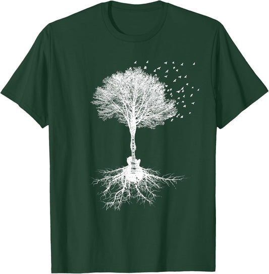 Acoustic Guitar Player Nature Tree, Birthday, Christmas Gift T-Shirt - T-Shirt | Forest