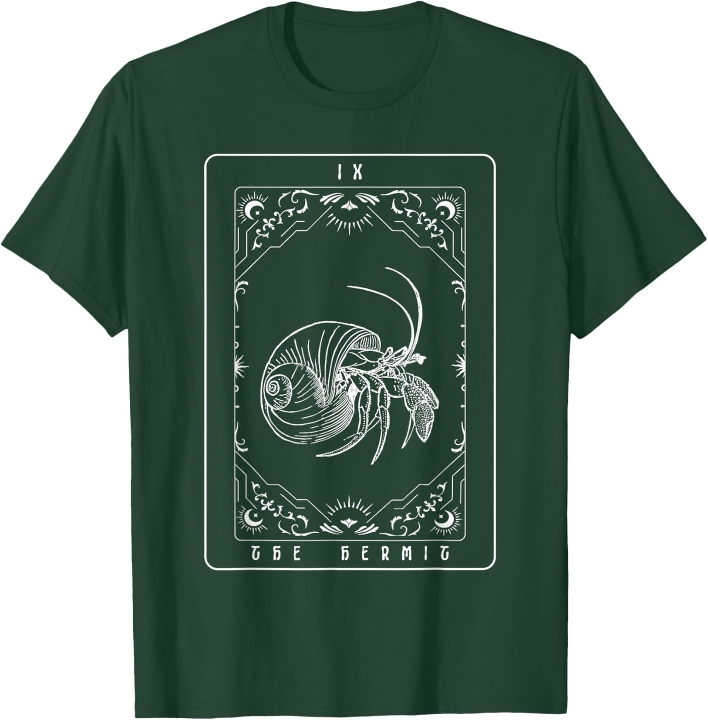 Hermit Crab Tarot Card Mystical Animal Pet Hermit Crab Lover T-Shirt - T-Shirt | Forest