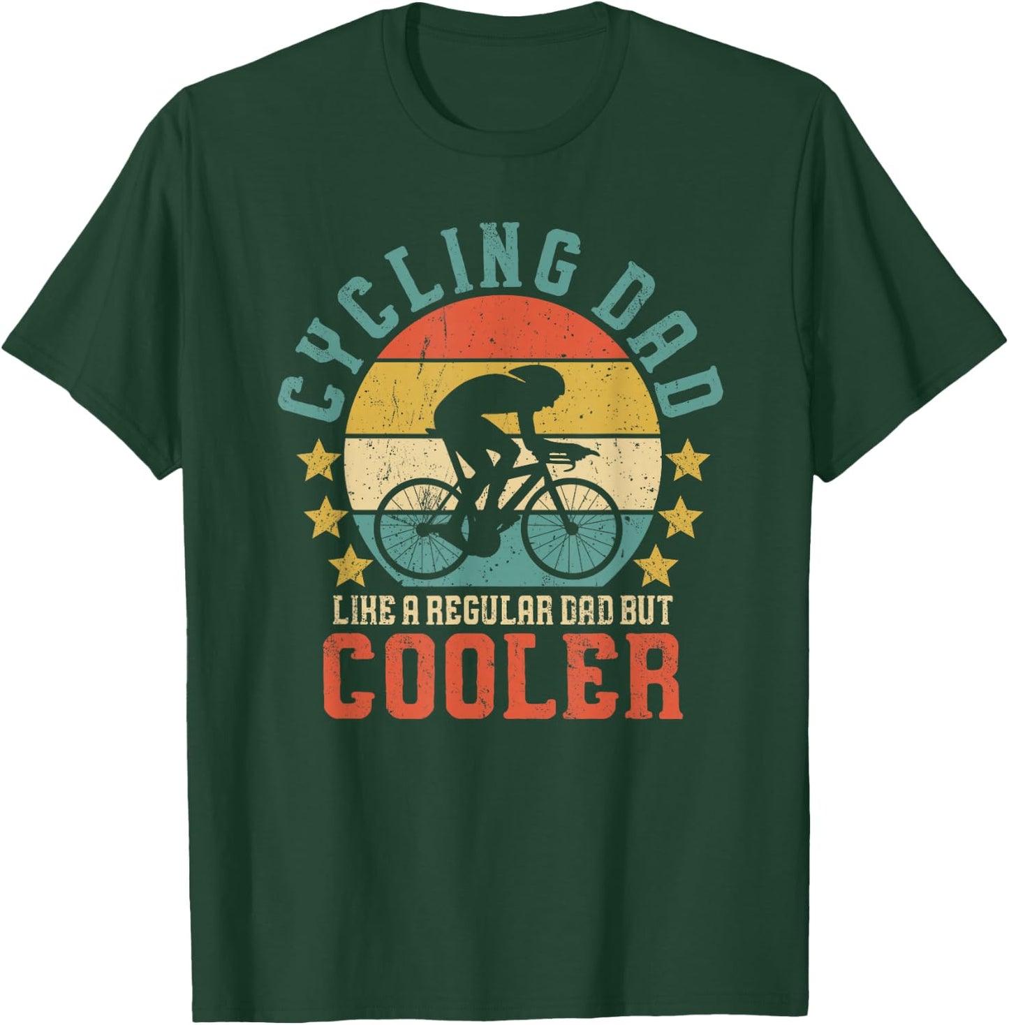 Cycling Dad Bike Rider & Cyclist Father's Day T-Shirt - T-Shirt | Forest