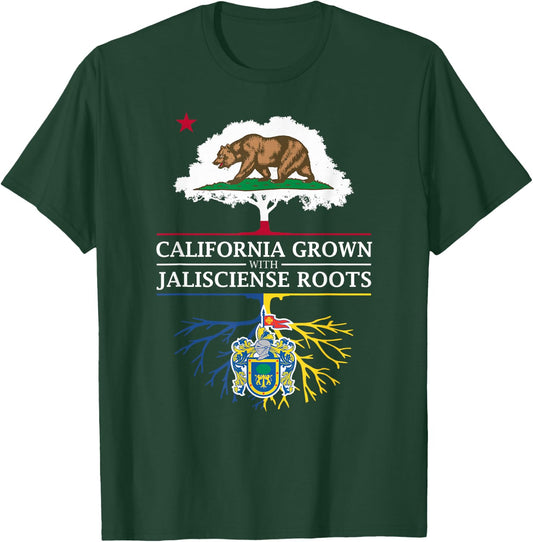 California Grown with Jalisciense Roots - Jalisco T-Shirt - T-Shirt | Forest