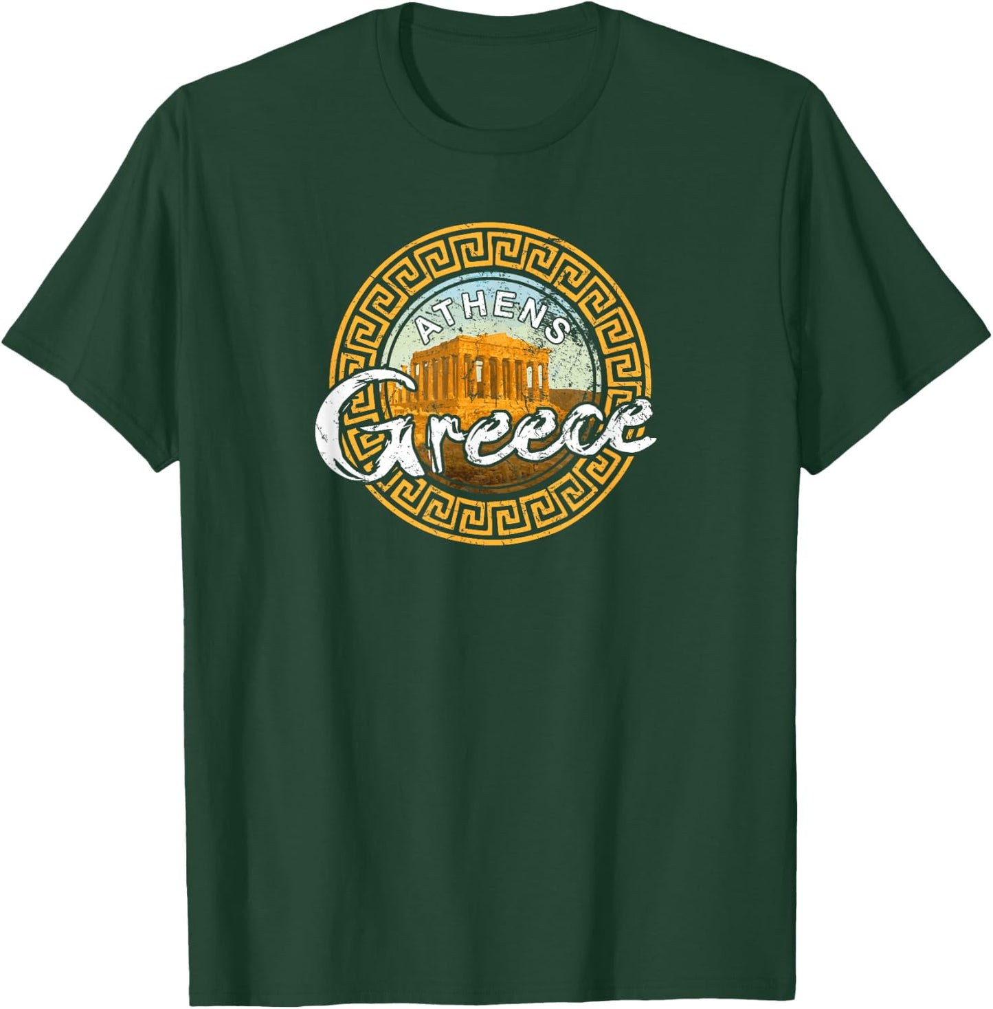 Greece Athens Parthenon Acropolis Vintage Greek T Shirt T-Shirt - T-Shirt | Forest