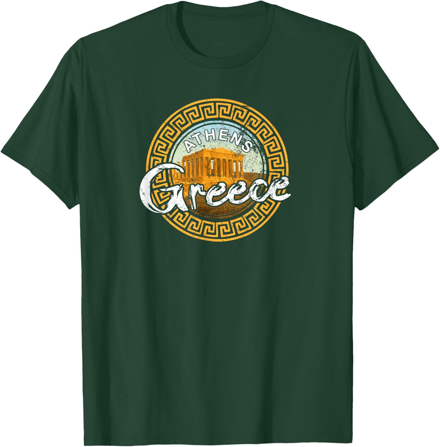 Greece Athens Parthenon Acropolis Vintage Greek T Shirt T-Shirt - T-Shirt | Forest