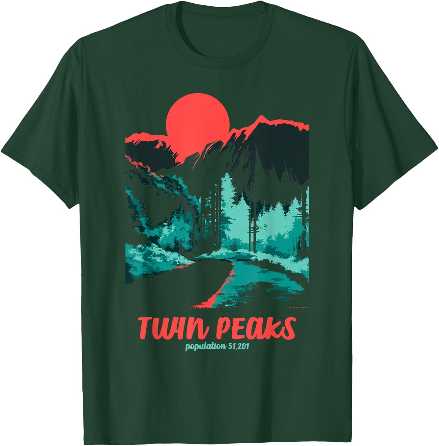 Twin Peaks Classic Tonal Color Pop Poster Graphic T-Shirt - T-Shirt | Forest
