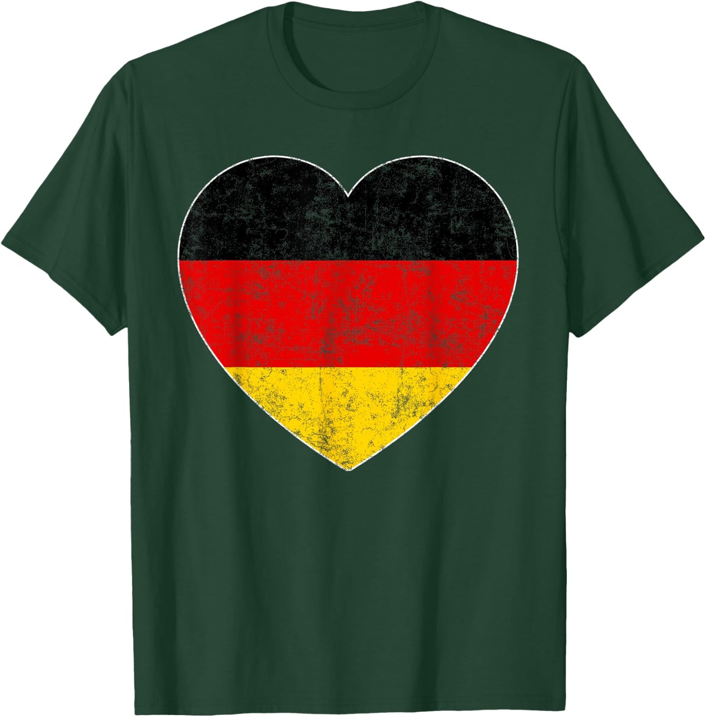 Oktoberfest T Shirt German Flag Heart Germany Gift Mom Wife T-Shirt - T-Shirt | Forest