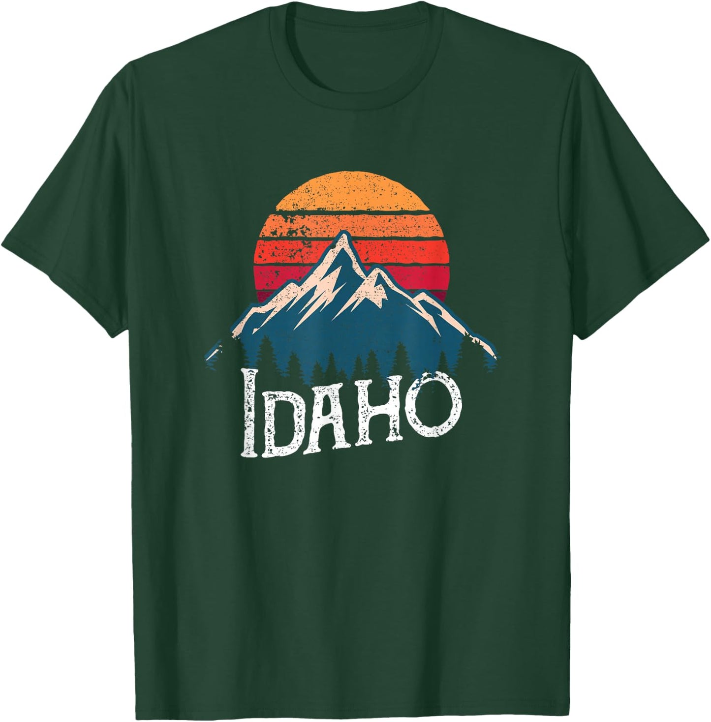 Vintage Idaho ID Mountains Outdoor Wildness Retro T-Shirt - T-Shirt | Forest